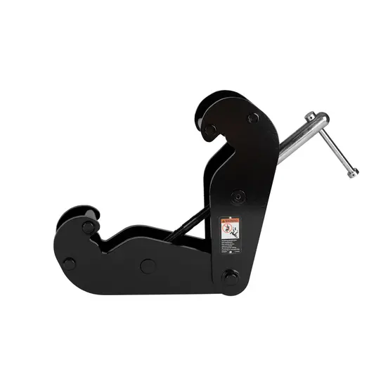 Black INGERRAND Hoist Beam Clamp, 5 Tons, 3 in.-12 in. Beam Flange Width