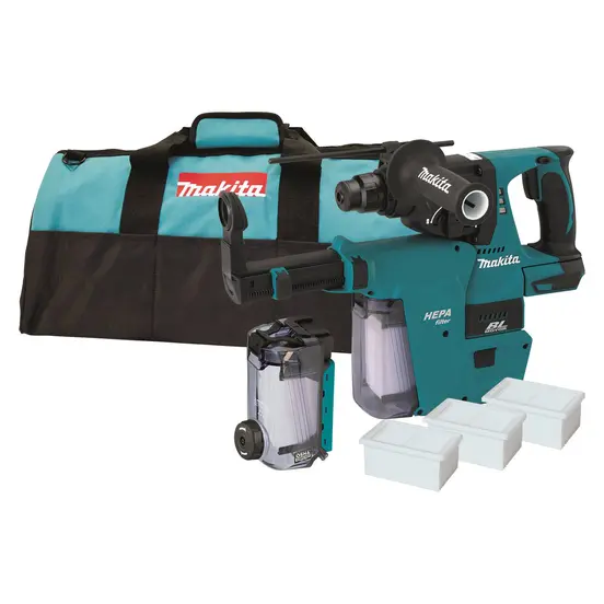 Green and black MAKITA Rotary Hammer Drill, Cordless, SDS, Electric Powered