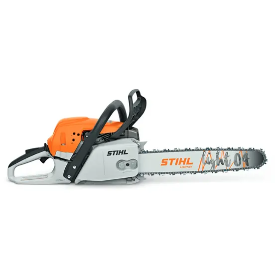 Orange, gray and black STIHL Chainsaw, 20 in., Gas Powered