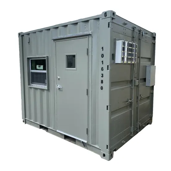 Gray GENERIC 10 ft. by 8 ft. by 8.5 ft. Ground-Level Office Container