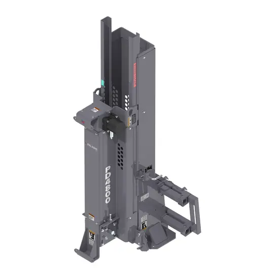 Gray PALADIN Post Driver Attachment for Skid Steer